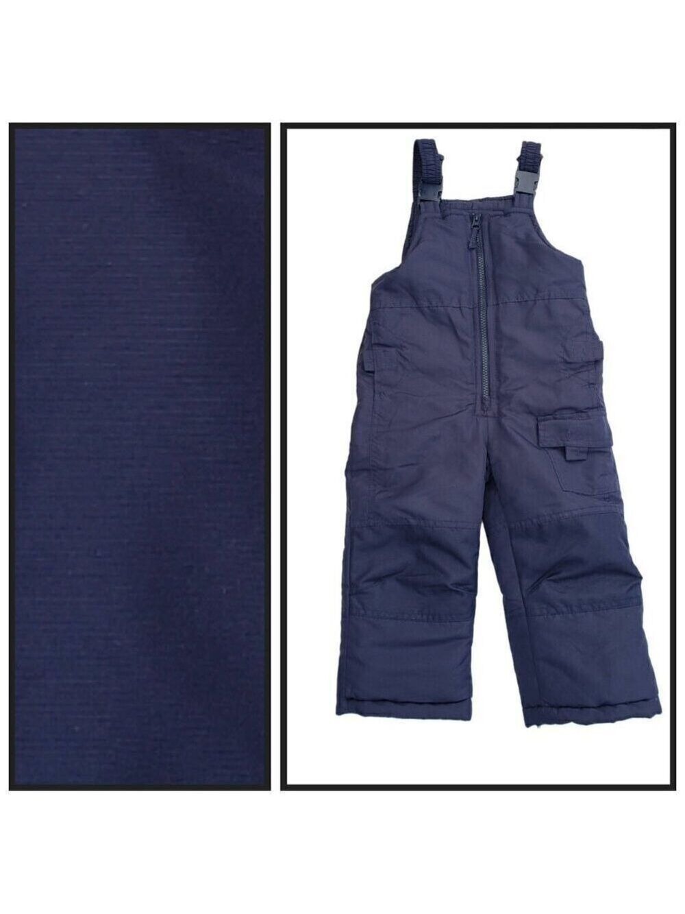 London Fog Toddler Snow Bib Overalls Size 2T Navy Blue Insulated